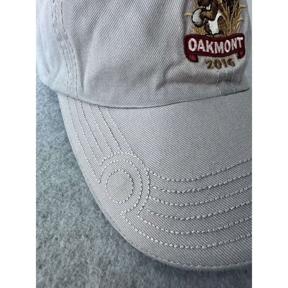 2016 U.S. Open Oakmont Hat Cap Strap Back Mens One Size Gray Golf USGA Member